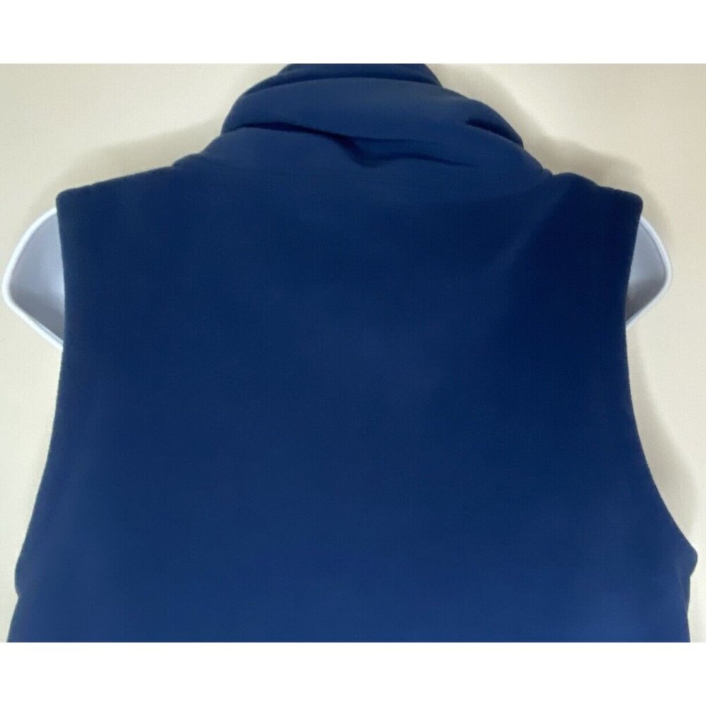 NOBULL Women’s Microplush Fleece Vest Blue S – Sleeveless Cowl Neck Zip up - Picture 8 of 12